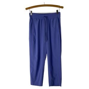 Athleta purple periwinkle athletic gym yoga lightweight cropped track pants 2P